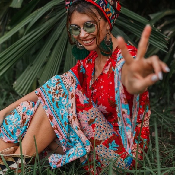 New Bohemian Floral Midi Maxi Dress - Picture 4 of 14